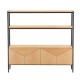 Riiul NATE 125,5x32xH117cm, tamm Riiul NATE 125,5x32xH117cm, tamm