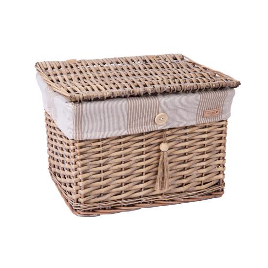Корзина WILLI STRIPE с крышкой 36x26xH25см Корзина WILLI STRIPE с крышкой 36x26xH25см