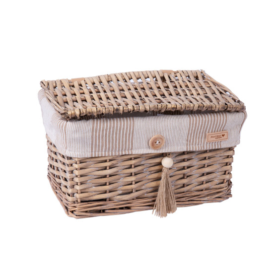Корзина WILLI STRIPE с крышкой 30x20xH18см Корзина WILLI STRIPE с крышкой 30x20xH18см