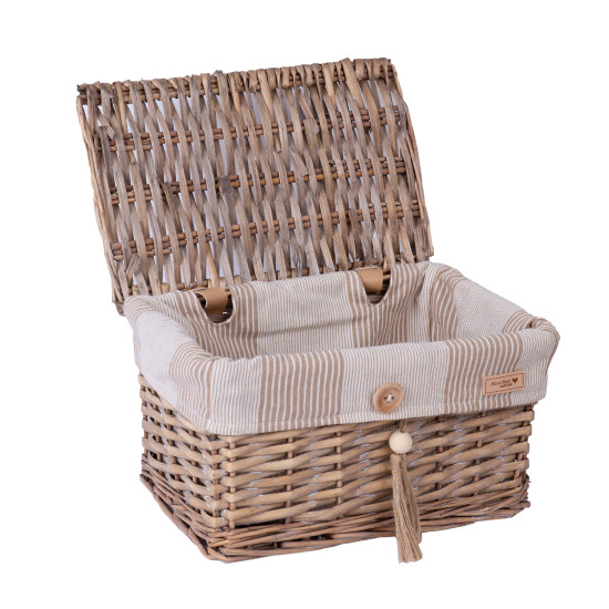 Корзина WILLI STRIPE с крышкой 30x20xH18см Корзина WILLI STRIPE с крышкой 30x20xH18см