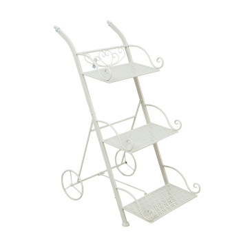 Полка для цветов SANDY 35x55xH79см, античный белый Полка для цветов SANDY 35x55xH79см, античный белый