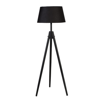 Stāvlampa RINGO WOOD H145cm, melna Stāvlampa RINGO WOOD H145cm, melna