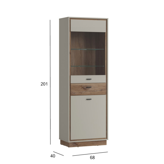Шкаф RIVERO 68x40xH201см, дуб/серый Шкаф RIVERO 68x40xH201см, дуб/серый