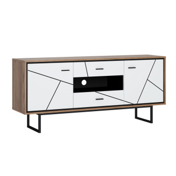 TV alus BROLO 167x40xH75cm, must/valge TV alus BROLO 167x40xH75cm, must/valge