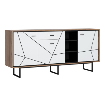 Riidekapp BROLO 198x40xH91cm, must/valge Riidekapp BROLO 198x40xH91cm, must/valge