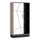 Riiul BROLO 86x37xH161cm, must/valge