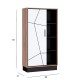 Riiul BROLO 86x37xH161cm, must/valge