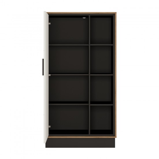 Riiul BROLO 86x37xH161cm, must/valge