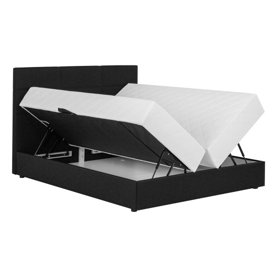 Континентальная кровать LEIKO 160x200см, черный Континентальная кровать LEIKO 160x200см, черный