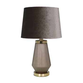 Galda lampa LUXO H49.5cm, taupe/zelts Galda lampa LUXO H49.5cm, taupe/zelts