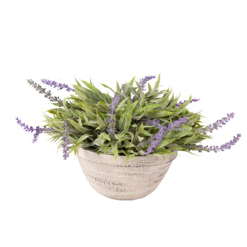 Mākslīgais augs GREENLANDE podiņā, gaiši pelēks Mākslīgais augs GREENLANDE podiņā, gaiši pelēks