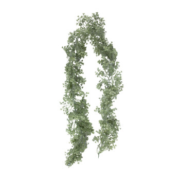 Garland GREENLAND 180cm, balti ziedi Garland GREENLAND 180cm, balti ziedi