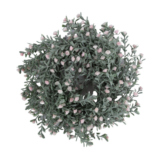 Vainags FLOWERLY D24cm, rozā ziedi
