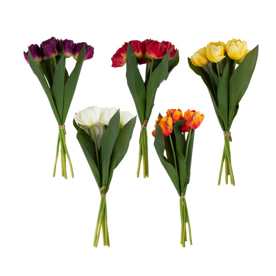 Mākslīgo ziedu pušķis FLOWERLY 5, tulpes, mi