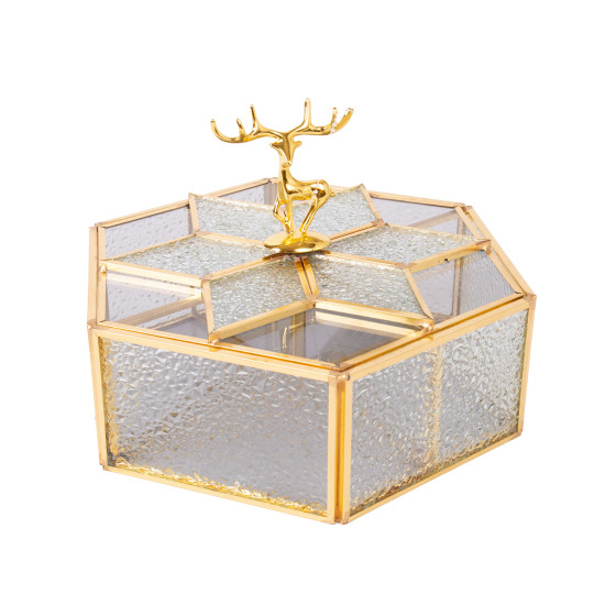 Kummut BERYL 20x20xH6cm, kuldne Kummut BERYL 20x20xH6cm, kuldne