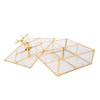 Lāde BERYL 18x18xH6cm, zelta Lāde BERYL 18x18xH6cm, zelta