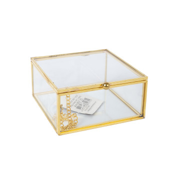 Lāde BERYL 10x10xH5cm, zelta Lāde BERYL 10x10xH5cm, zelta