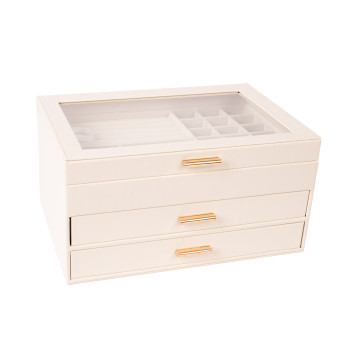 Juvelierizstrādājumu kastīte SEZANE 26,5x18xH13,5cm, balta Juvelierizstrādājumu kastīte SEZANE 26,5x18xH13,5cm, balta