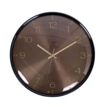 Sienas pulkstenis CLASSY D36cm, brūns/zelts Sienas pulkstenis CLASSY D36cm, brūns/zelts