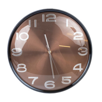 Sienas pulkstenis CLASSY D36cm, brūns/sudrabs Sienas pulkstenis CLASSY D36cm, brūns/sudrabs