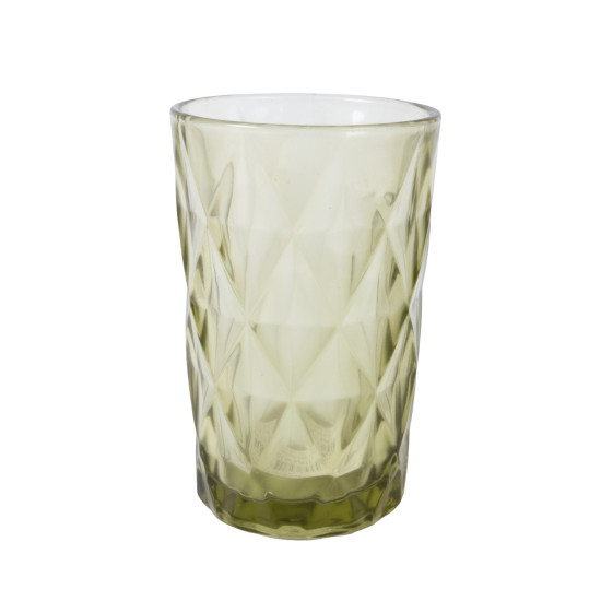Dzeramā glāze gara CORAL 350ml, zaļa