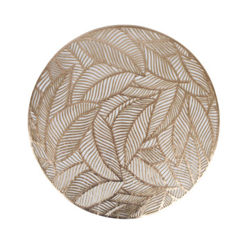 Galda paklājiņš ROUND LEAF D38cm, zelts Galda paklājiņš ROUND LEAF D38cm, zelts