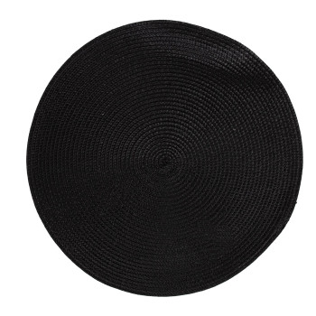 Galda paklājiņš SELMA D38cm, melns Galda paklājiņš SELMA D38cm, melns