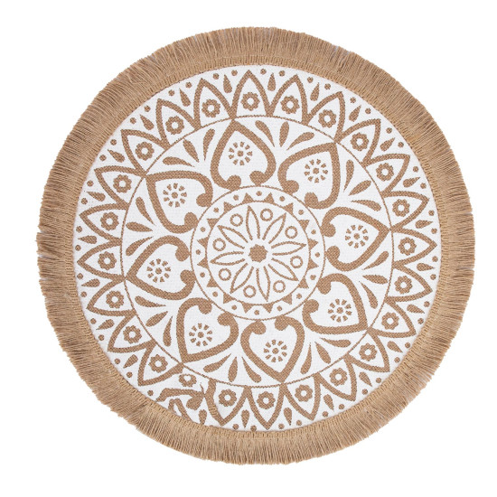Lauamatt SOL D41cm, valge muster, mix Lauamatt SOL D41cm, valge muster, mix