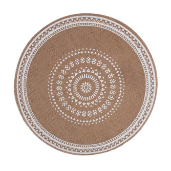 Galda paklājiņš SUN D38cm, balta apdruka, mix Galda paklājiņš SUN D38cm, balta apdruka, mix