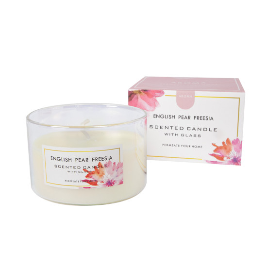 Stikla svece AROMA, roze Stikla svece AROMA, roze