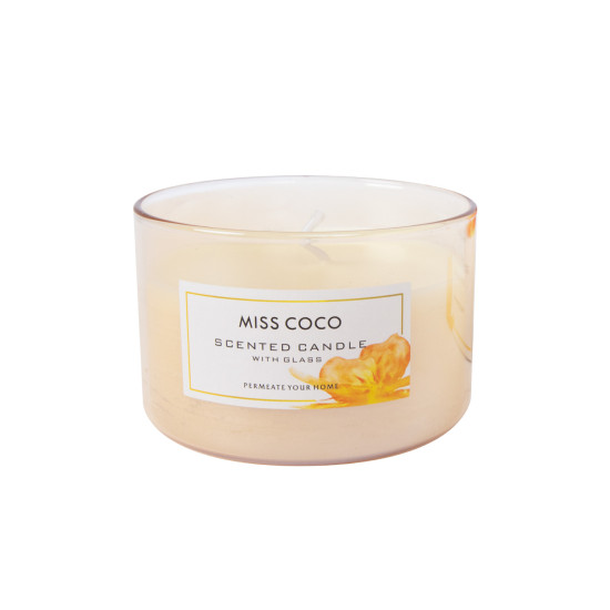 Stikla svece AROMA, kanēlis un muskatrieksts Stikla svece AROMA, kanēlis un muskatrieksts