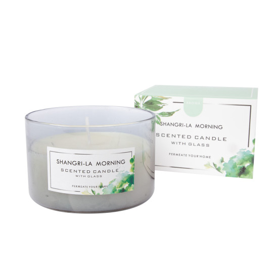 Stikla svece AROMA, sālīta karamele un sidrs