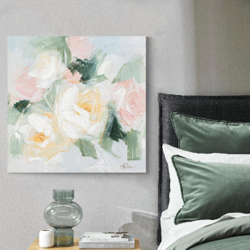 Eļļas glezna 100x100cm, pasteļziedi Eļļas glezna 100x100cm, pasteļziedi