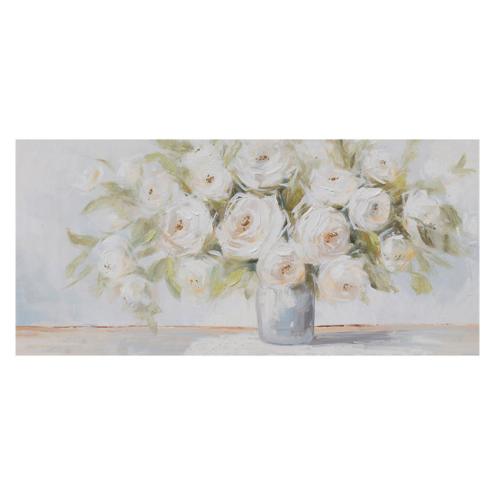 Eļļas glezna 70x150cm, ziedi vāzē Eļļas glezna 70x150cm, ziedi vāzē