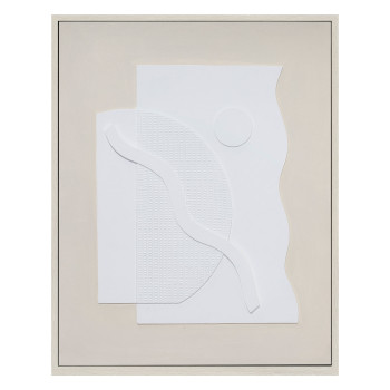 Glezna ar rāmi 80x100cm, baltas figūriņas Glezna ar rāmi 80x100cm, baltas figūriņas