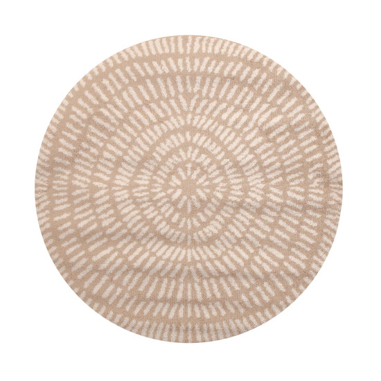 Paklājs VELUTTO-1, D90cm, bēšs/balts