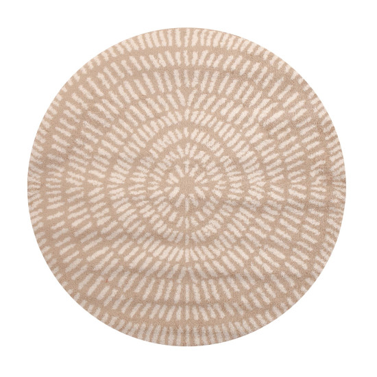 Paklājs VELUTTO-1, D120cm, bēšs/balts