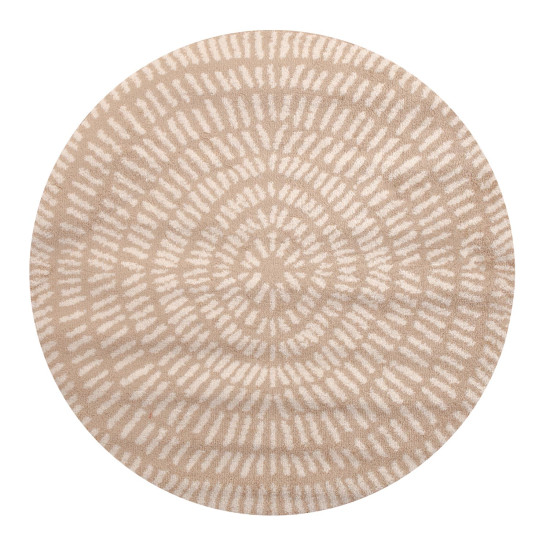 Paklājs VELUTTO-1, D160cm, bēšs/balts Paklājs VELUTTO-1, D160cm, bēšs/balts