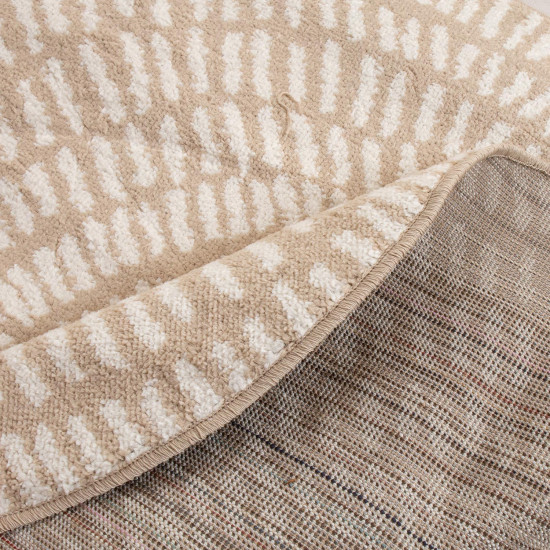 Paklājs VELUTTO-1, D160cm, bēšs/balts Paklājs VELUTTO-1, D160cm, bēšs/balts