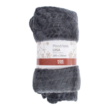Plaid LIISA XL 200x230cm, tumehall Plaid LIISA XL 200x230cm, tumehall