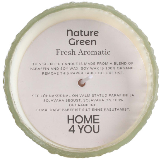 Svece NATURE GREEN H9cm, Fresh Aromatic