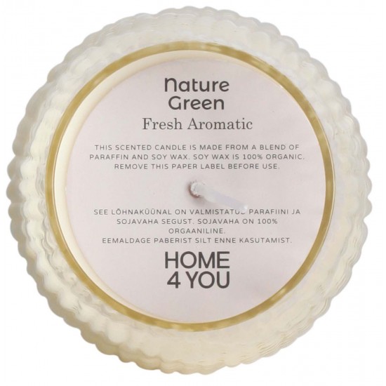 Svece NATURE GREEN H13,5cm, Svaigs Aromāts Svece NATURE GREEN H13,5cm, Svaigs Aromāts