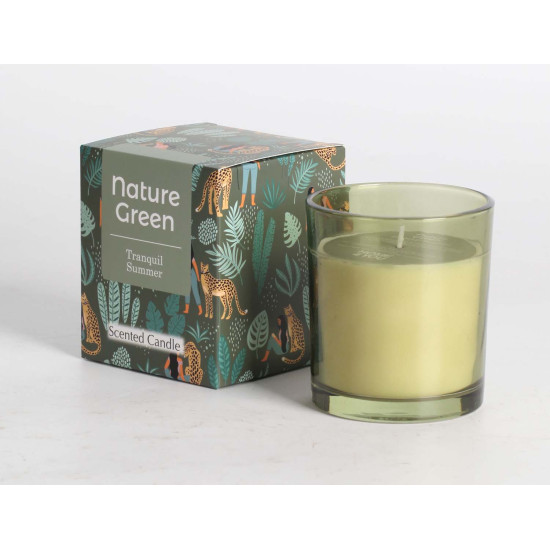 Svece NATURE GREEN H9,5cm, Tranquil Sum
