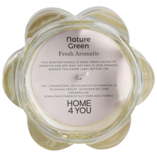Svece NATURE GREEN H9.2cm, Fresh Aromat Svece NATURE GREEN H9.2cm, Fresh Aromat