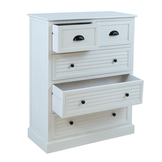 Kumode MELDON 80x35xH103cm, balta Kumode MELDON 80x35xH103cm, balta