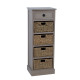 Kumode ar groza atvilktnēm KENT 40x33xH108cm Kumode ar groza atvilktnēm KENT 40x33xH108cm