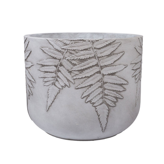 Puķupods PAPARDE D44xH36cm, balts/pelēks
