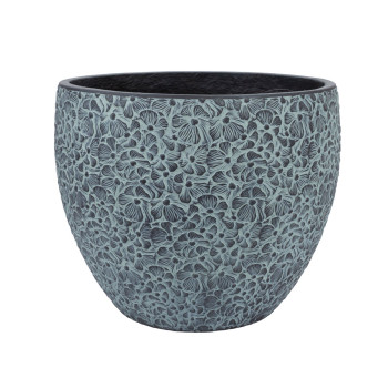 Lillepott FLORA D44xH36cm, must/hall Lillepott FLORA D44xH36cm, must/hall