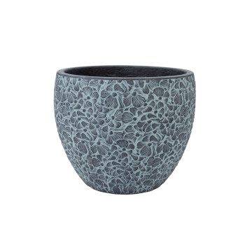 Lillepott FLORA D24xH19,5cm, must/hall Lillepott FLORA D24xH19,5cm, must/hall