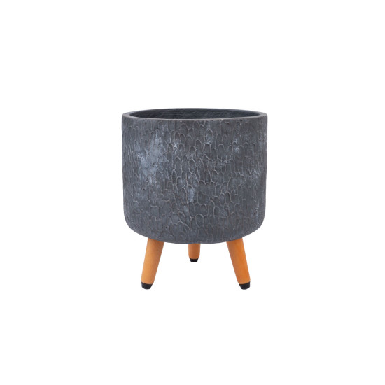 Puķu pods EDEN D27xH22cm uz kājām, tumšs